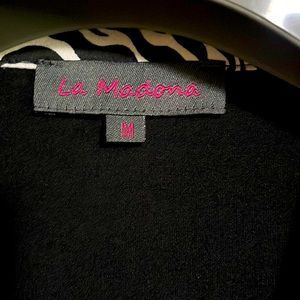 La Madona Zip Up Dress Shirt Size M